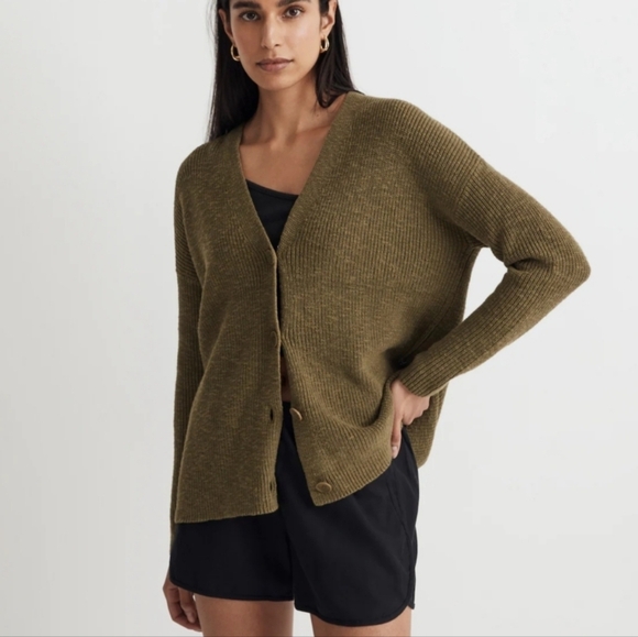 Madewell V-Neck Button-Front Long Cardigan Sweater SZ S - Picture 2 of 9